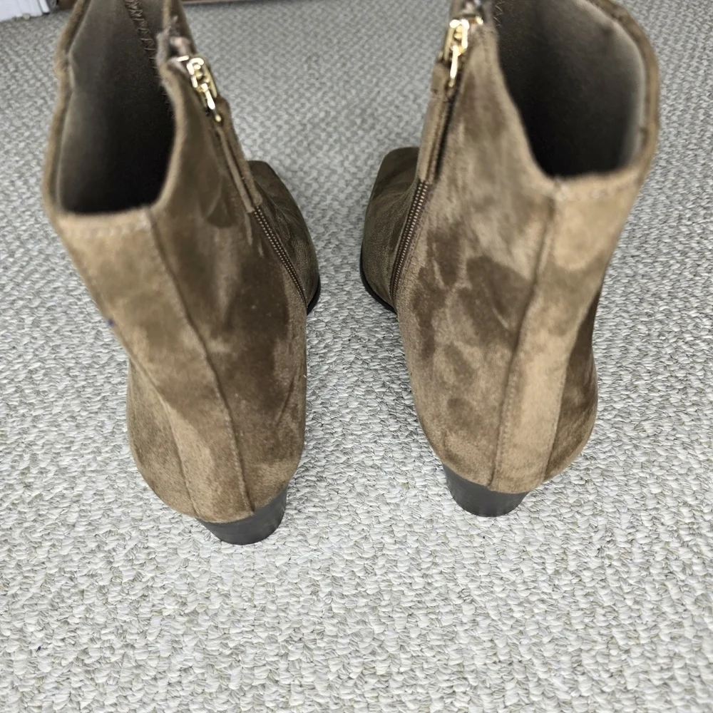 Old Navy City Bootie Ankle Boots Latte Beige 7.5